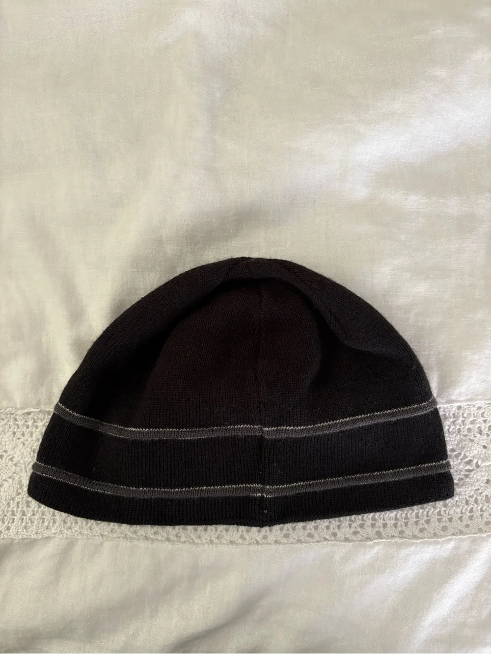 The North Face Adult Beanie Tuques logo black wool knit